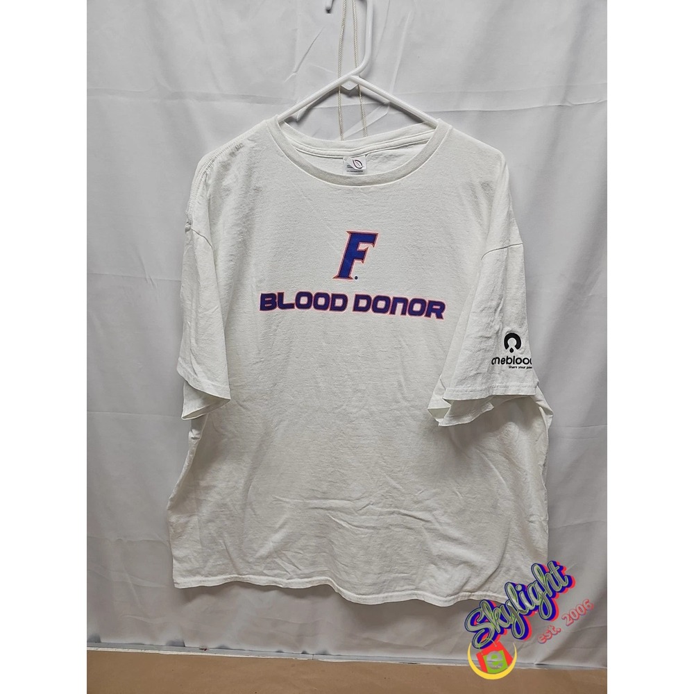 Delta‎ Men's White Florida Gators Blood Donor Crew Neck T-Shirt Size 3XL